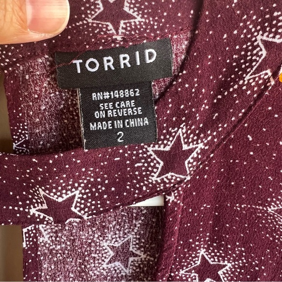Torrid Star Tunic Top - Size 2x - Modest Celestial Casual - Picture 3 of 5